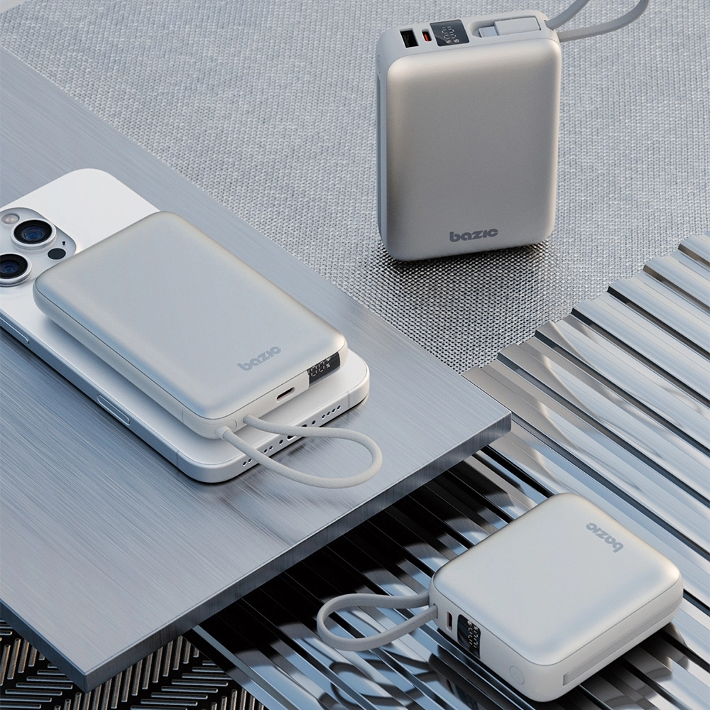 Powerbank Bazic Fusion Mini 20000mAh Wbudowany kabel USB-C/Lightning PD20W Szary