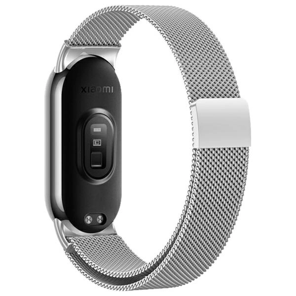 Pasek Beline do Mi Band 9/8 Magnetic Srebrny