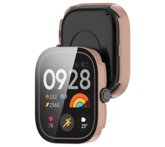 Nakładka na tarczę Bizon ze szkłem do Xiaomi Redmi Watch 5 różowy