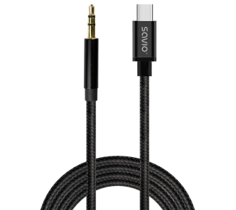 Kabel Savio CL-187 USB-C do Mini Jack 3,5mm 1m DAC