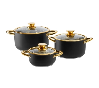 Zestaw garnków Ambition Royal Steel Indukcja Stal nierdzewna 6 elementów