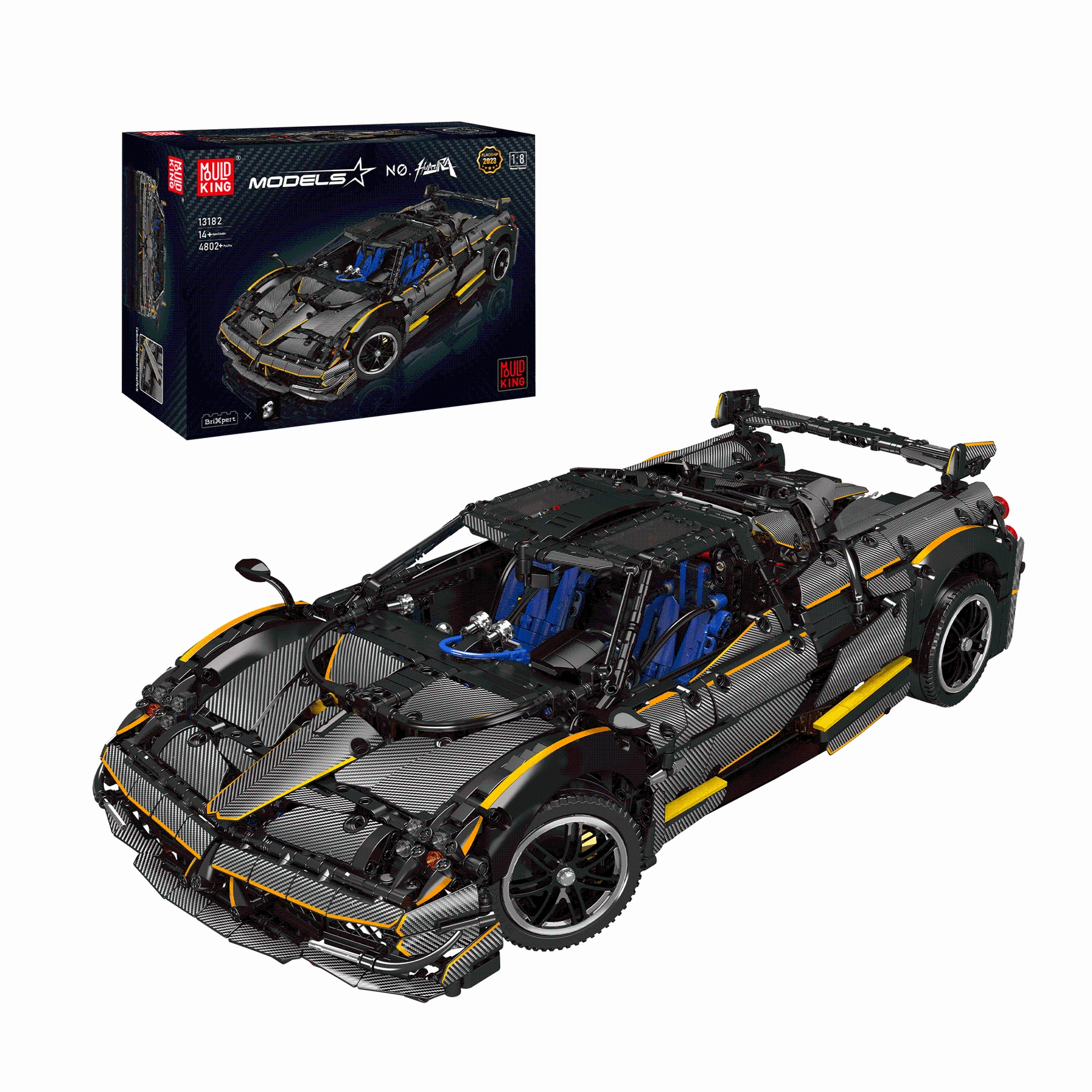 Model do składania Mould King Klocki Konstrukcyjne Samochód Huayra Hyper (13182)