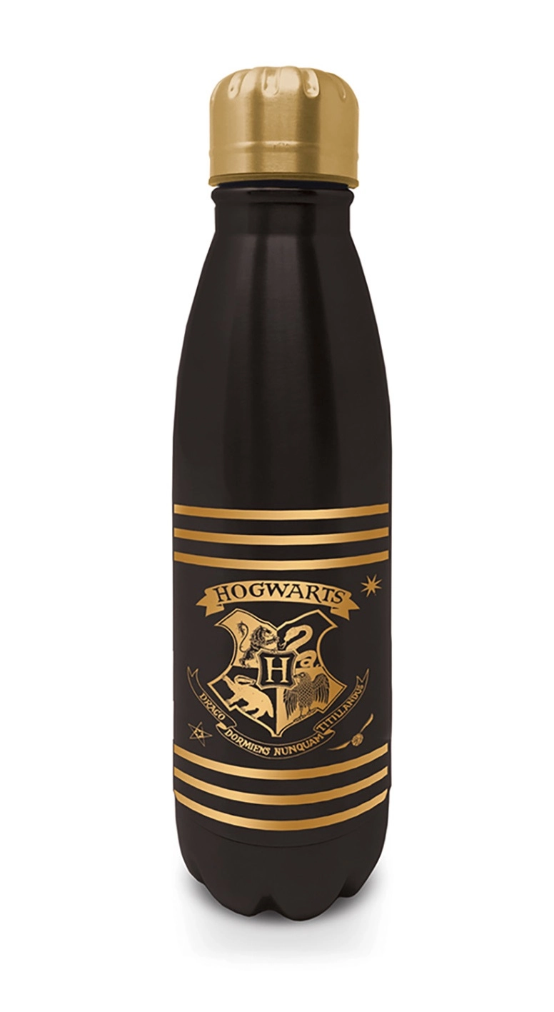 Butelka Pyramid Metalowa Harry Potter Hogwart Czarno-Złota