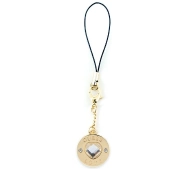 Guess 4G Heart Diamond Charm with Rhinestones Złoty