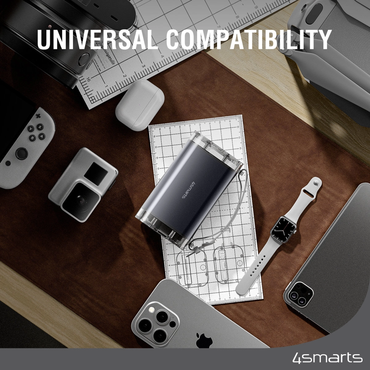 Powerbank 4smarts Lucid Air 26800mAh 65W Szary