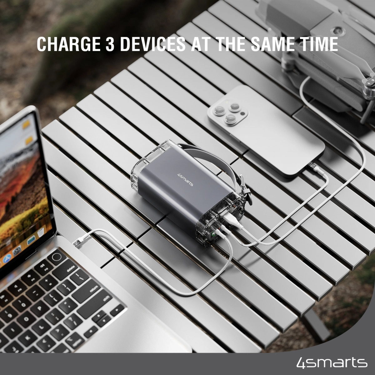 Powerbank 4smarts Lucid Air 26800mAh 65W Szary
