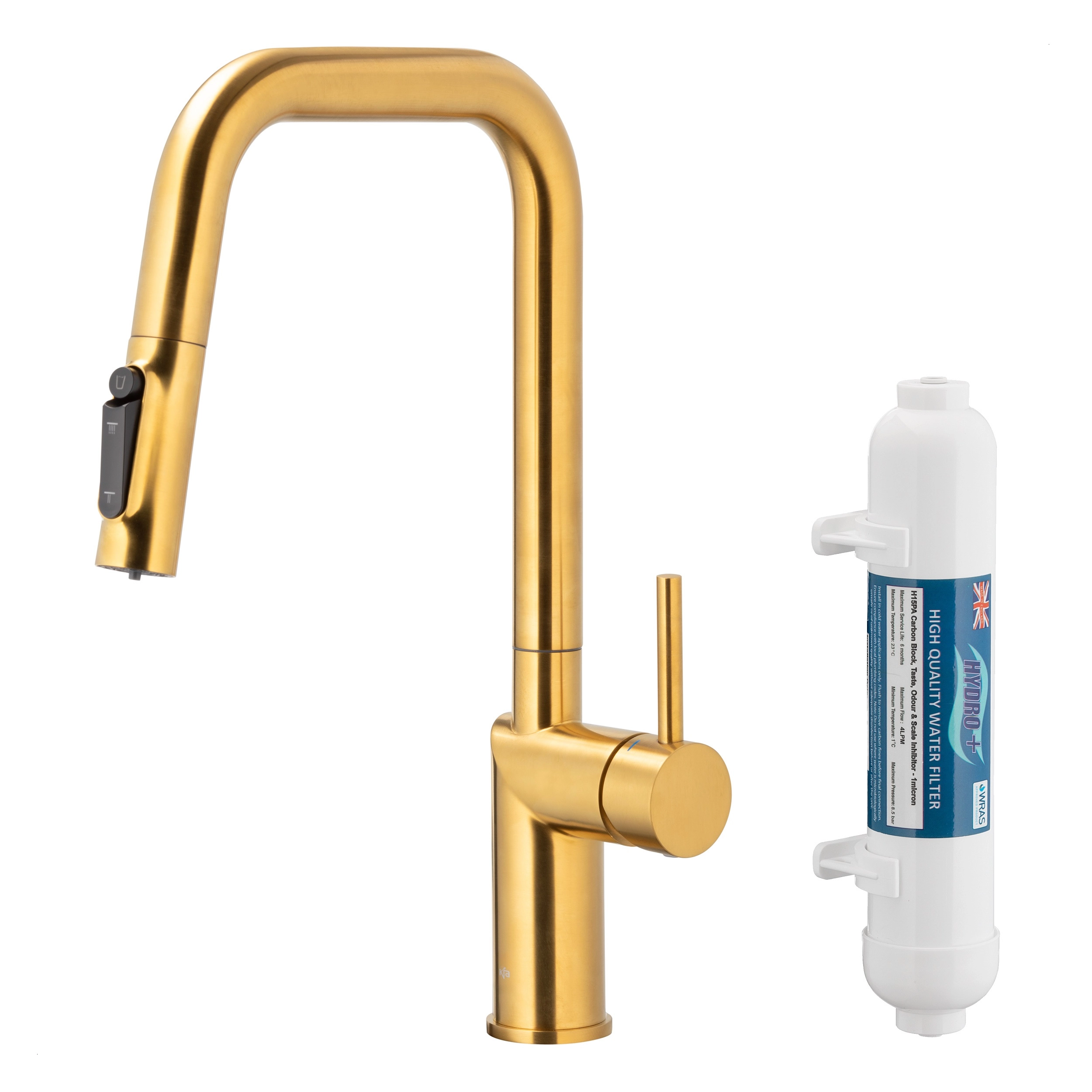 Bateria KFA Armatura Duero Pure 6623-312-31 Złoty mat Stal szlachetna