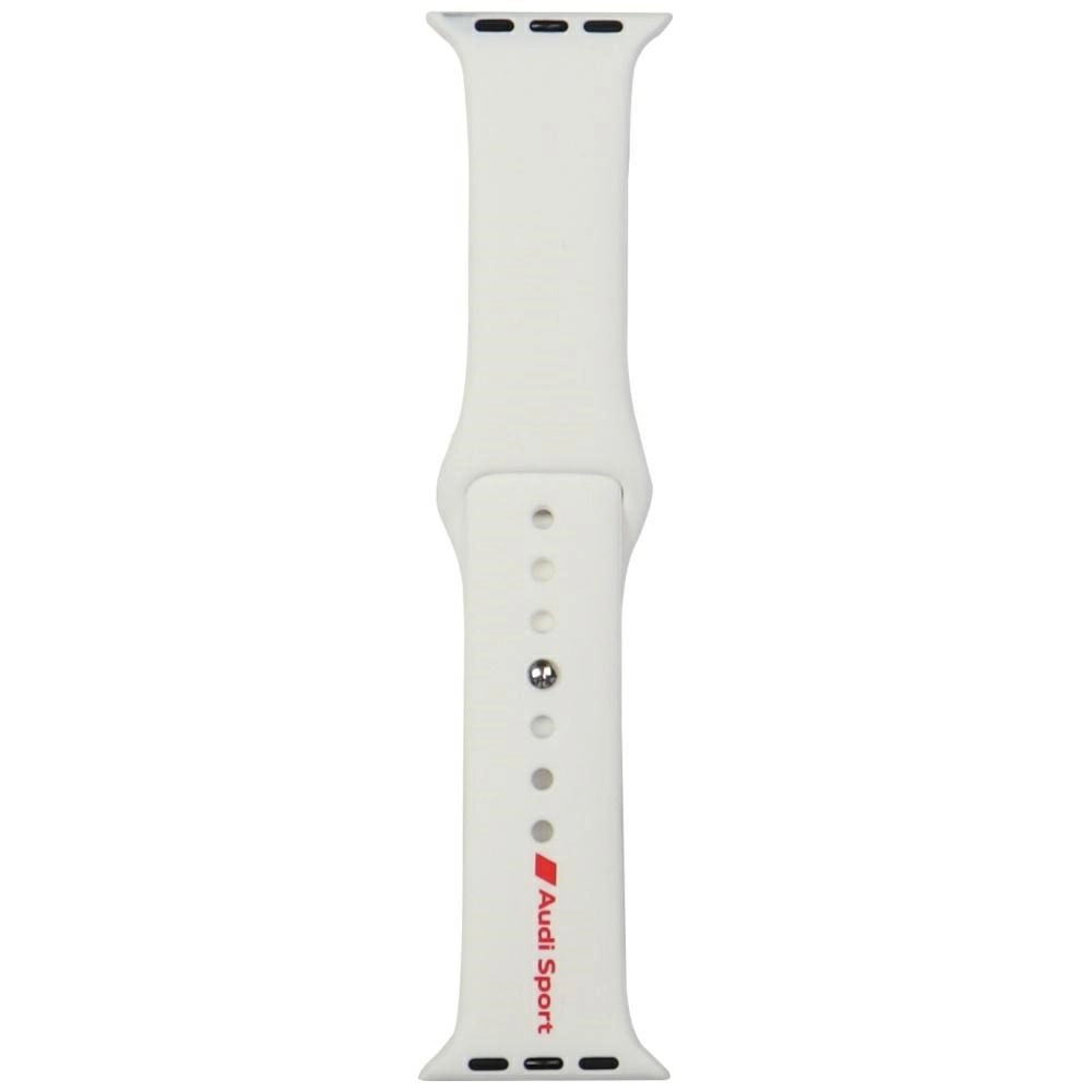 Pasek AUDI Sport Red Logo Silicone Watch Strap do Apple Watch 40/41/42mm Biały