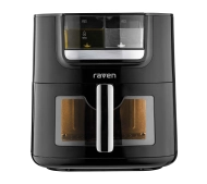 Raven Frytkownica niskotłuszczowa EFN011 z funkcją mgiełki wodnej i olejowej 1800W 7l 8 programów automatycznych
