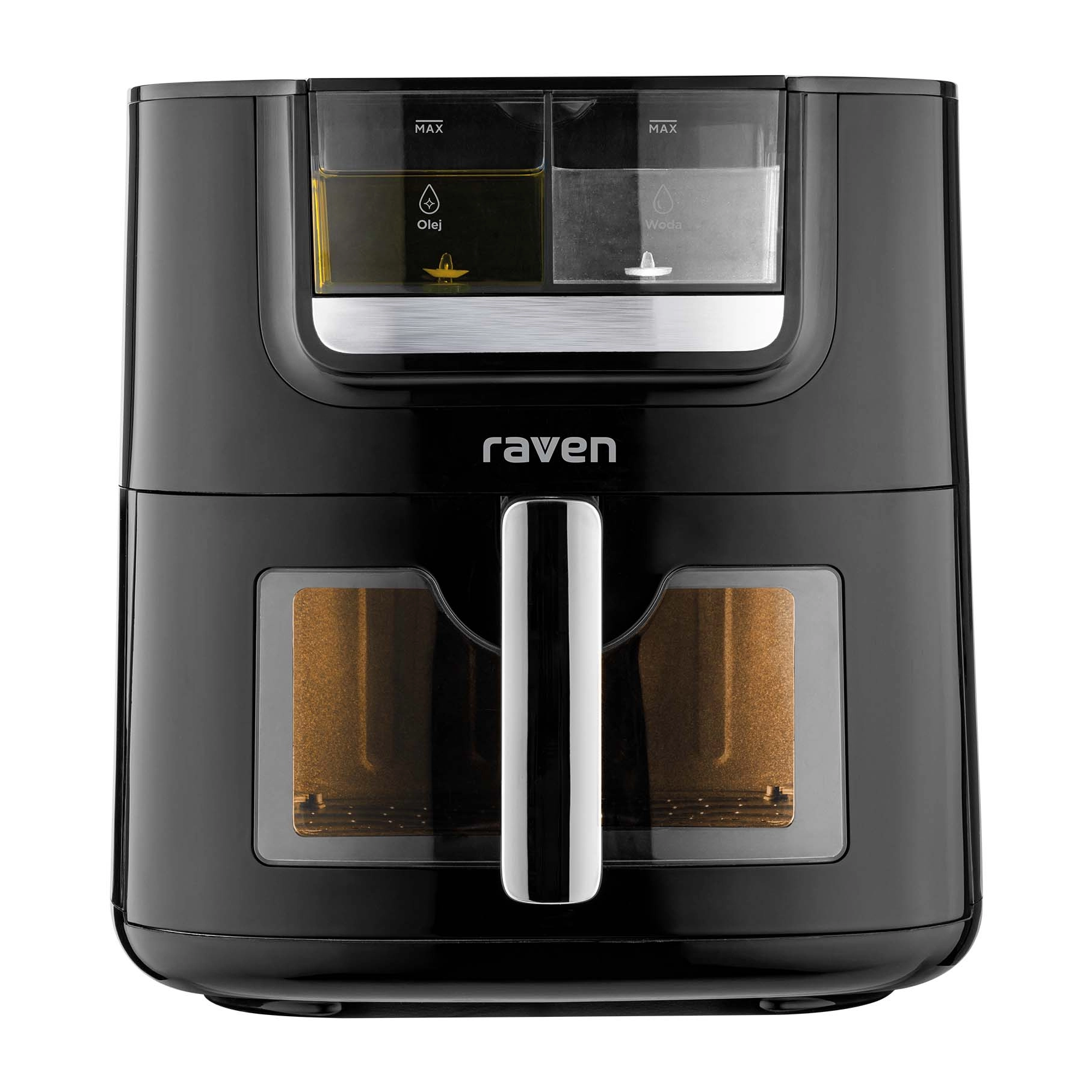 Raven Frytkownica niskotłuszczowa EFN011 z funkcją mgiełki wodnej i olejowej 1800W 7l 8 programów automatycznych