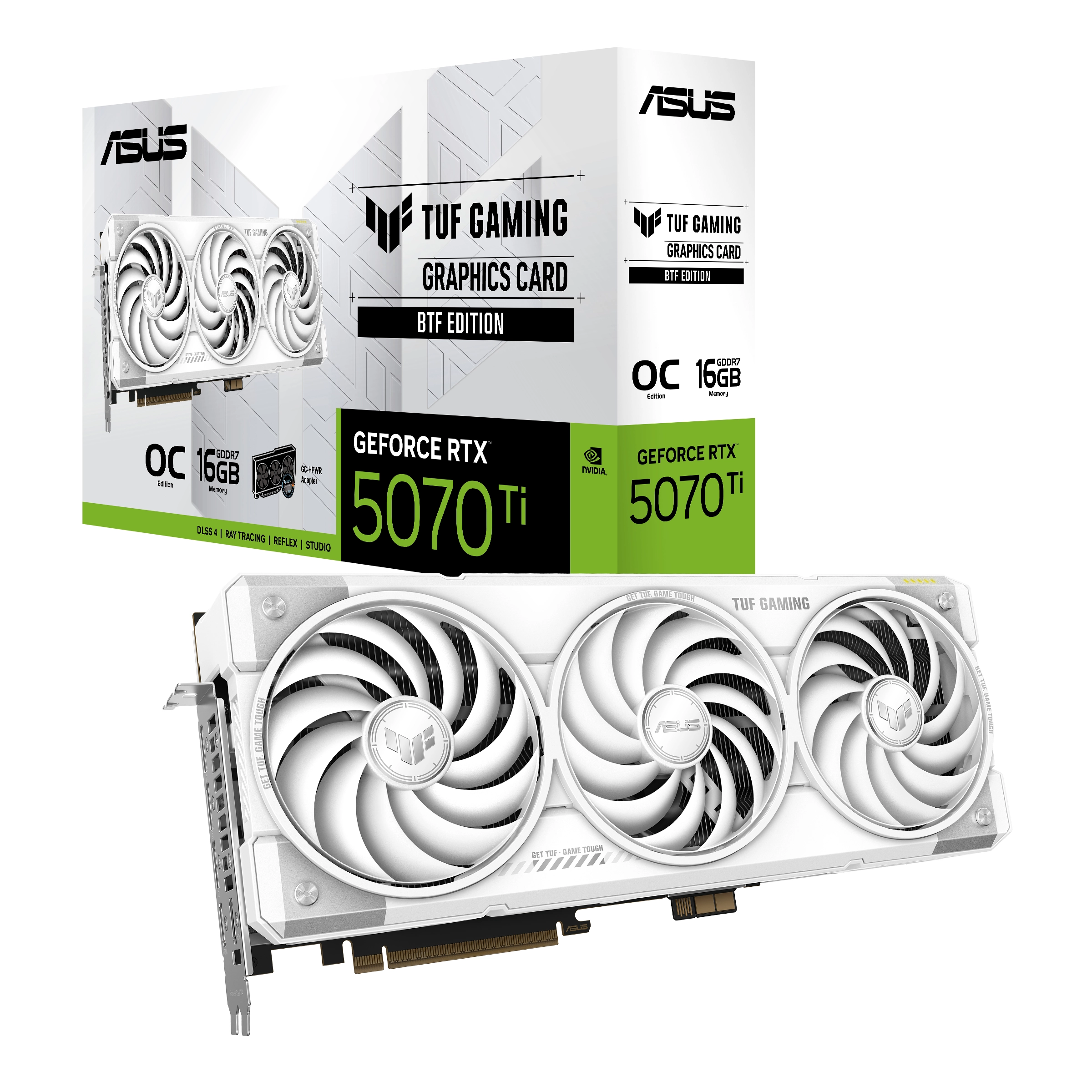Karta graficzna ASUS TUF Gaming GeForce RTX 5070 Ti BTF White OC Edition 16GB GDDR7 256bit DLSS 4