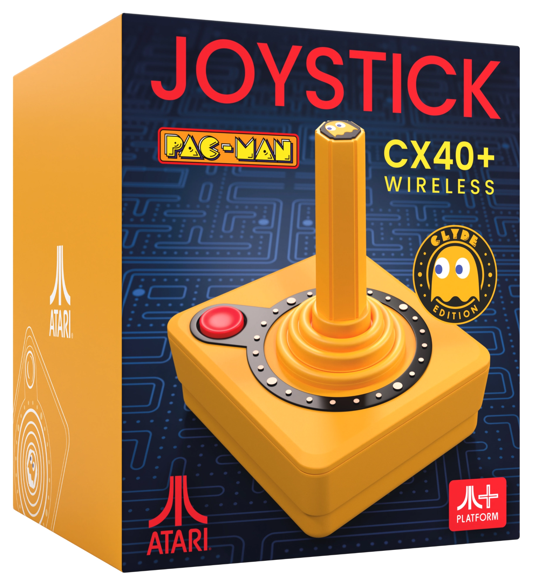 Joystick Atari CX40+ Pac-Man Edition do Atari 2600+ / 7800+ Bezprzewodowy Pomarańczowy