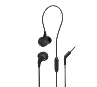 Słuchawki przewodowe JBL Endurance Run 2 Wired Black Dokanałowe Mikrofon Czarny