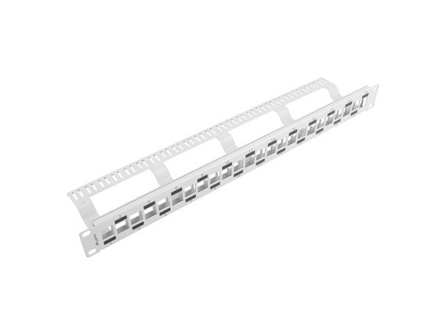 Patch panel Lanberg PPKS-1224-S PUSTY 24 PORT 1U 19" Szary