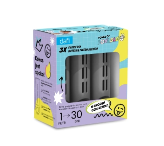 Wkłady filtrujące Dafi 3szt. Szary