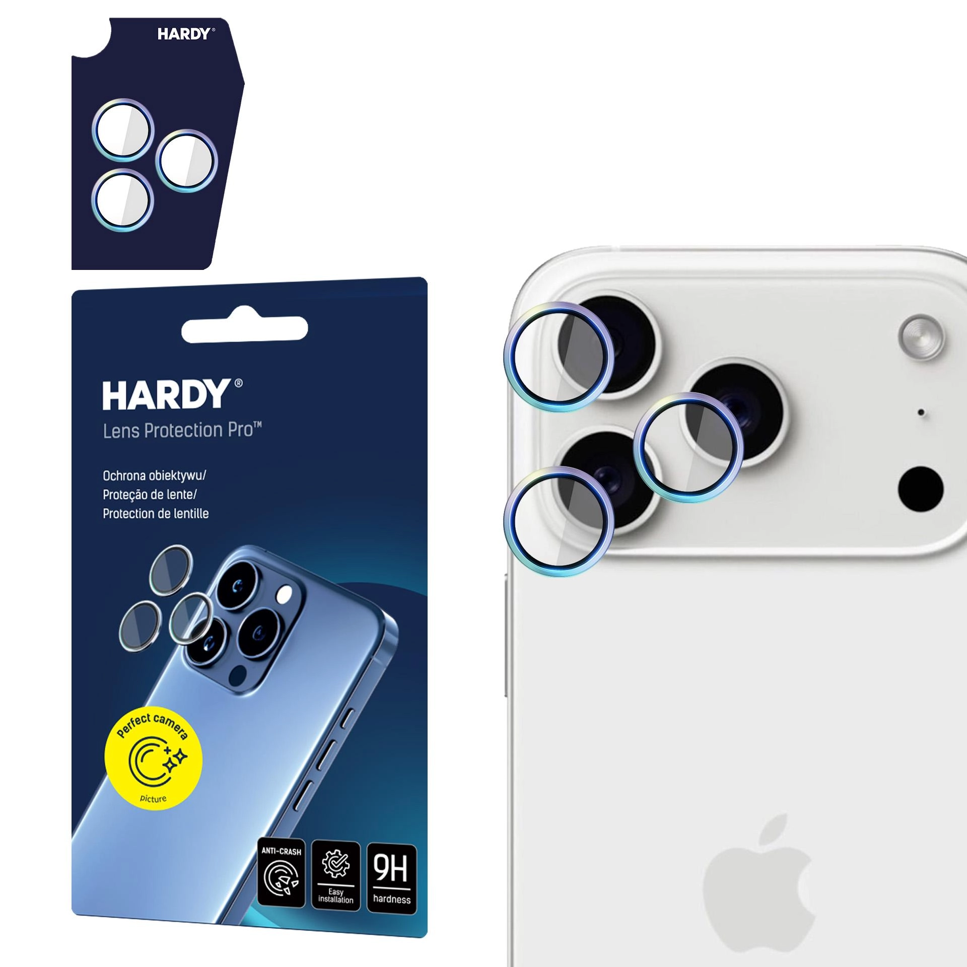 Szkło hartowane 3mk HARDY Lens Protection Pro do Apple iPhone 17 Pro/ iPhone 17 Pro Max