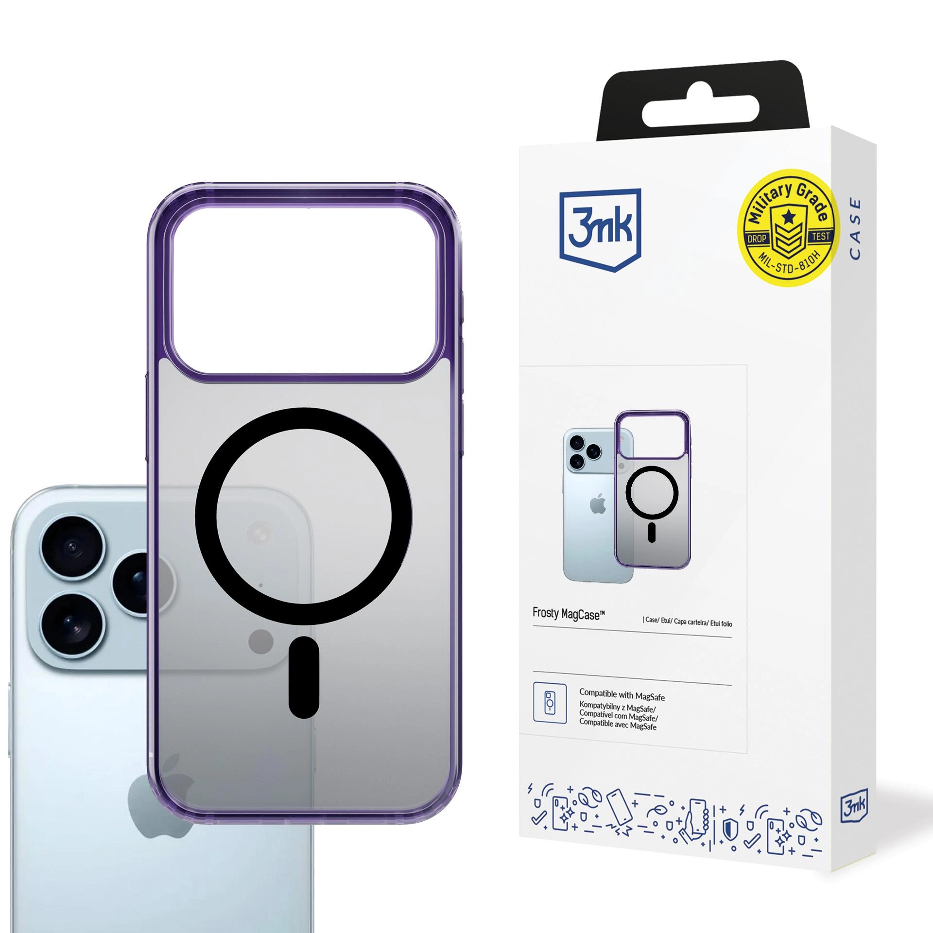 Etui 3mk Frosty MagCase Purple do Apple iPhone 17 Pro