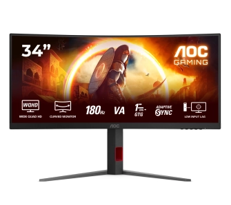 Monitor AOC CU34G4 34" UWQHD Fast VA 180Hz 0,5ms MPRT Zakrzywiony Gamingowy