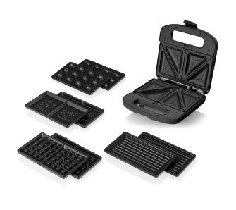 Opiekacz Zeegma Rotee Chef Easy Black Trójkąty Gofry Panini Ciasteczka Motyw dziecięcy 900W