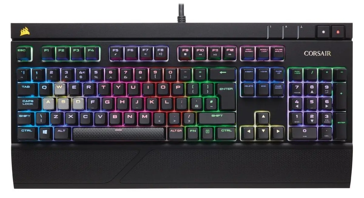 Klawiatura mechaniczna Corsair Strafe RGB Cherry MX Red Czarny