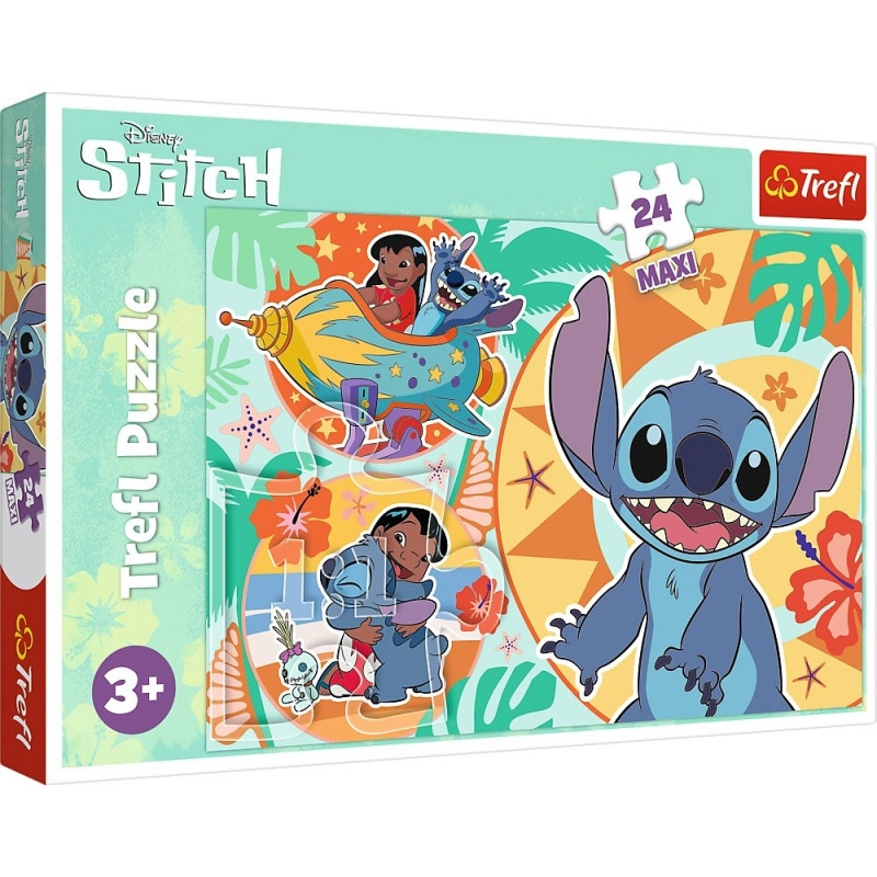 Puzzle MAXI Wesoły dzień Lilo&Stitch 24 elementy