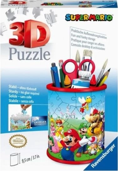 Puzzle 3D Super Mario Przybornik 54 elementy