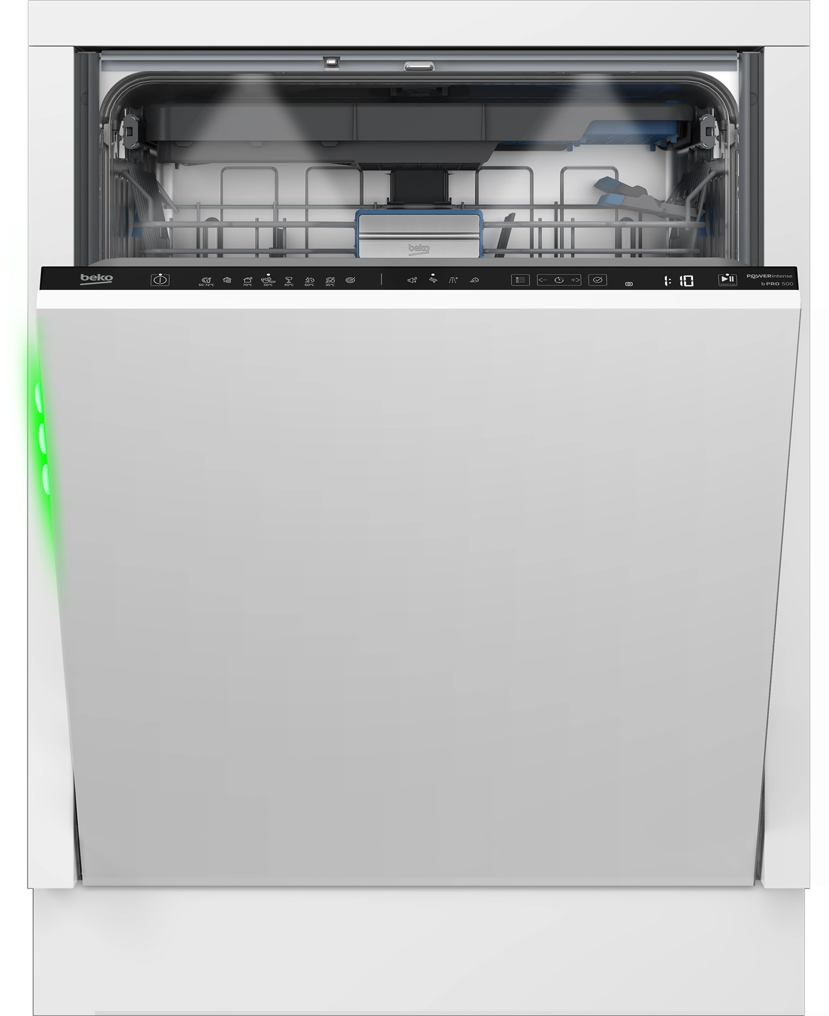 Beko bPro500 BDIN38543P PowerIntense 59,8cm Funkcje AI Automatyczne otwieranie drzwi Szuflada na sztućce