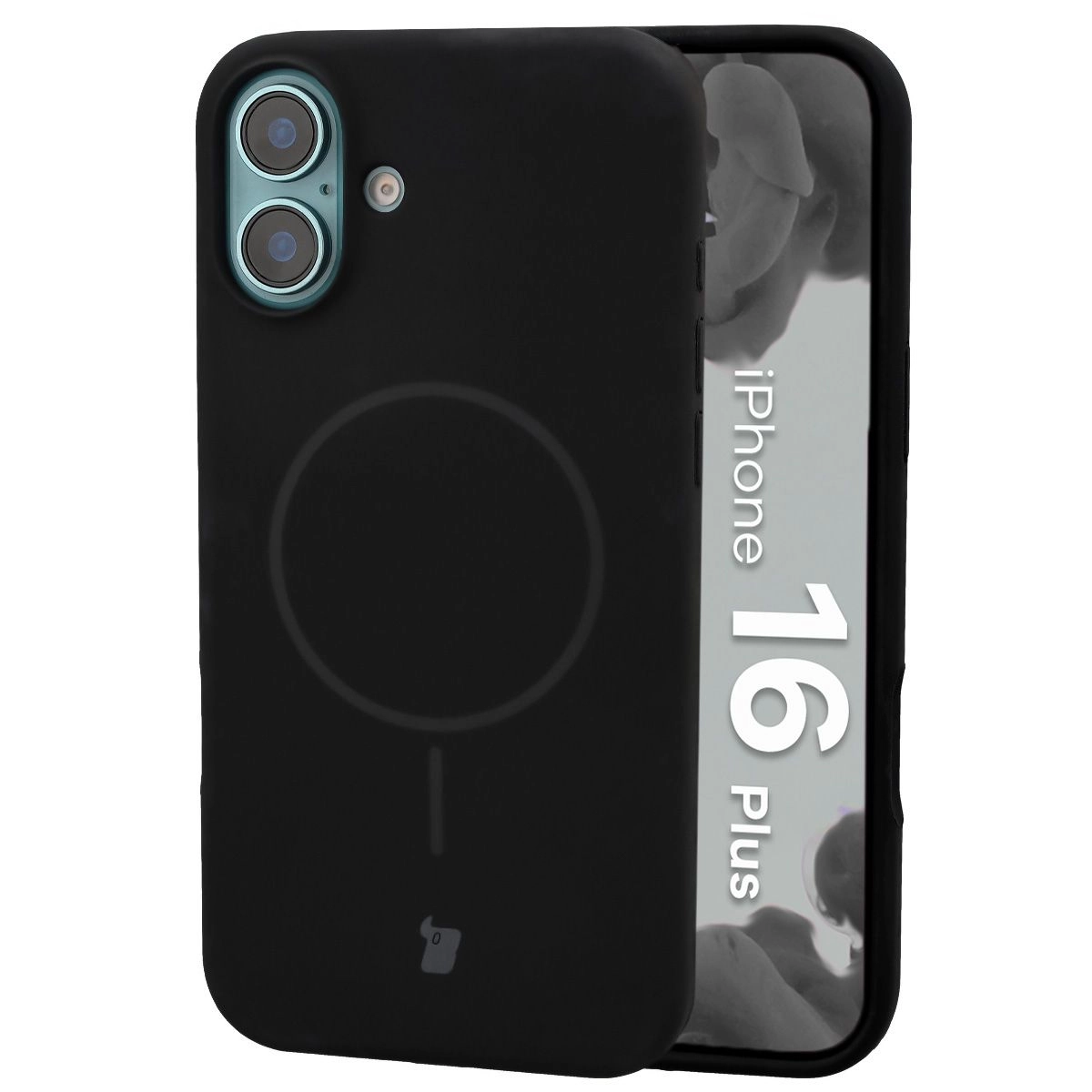 Etui Bizon Soft z MagSafe do Apple iPhone 16 Plus Czarny