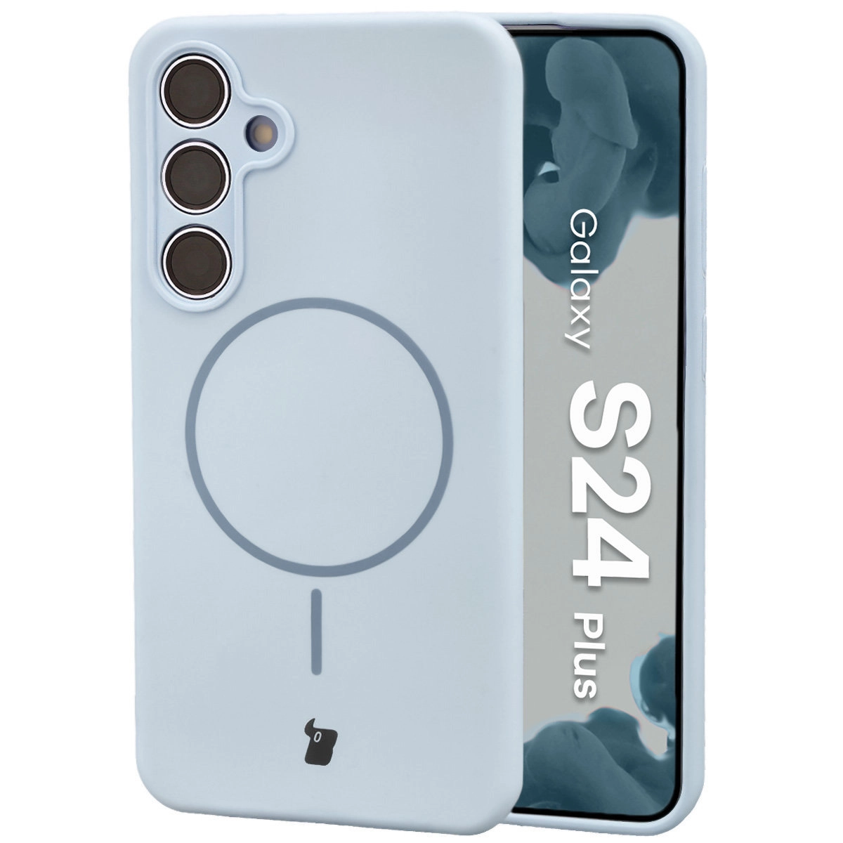 Etui Bizon Soft z MagSafe do Samsung Galaxy S24 Plus Jasnoniebieski