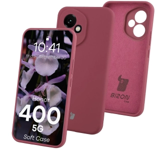 Etui Bizon Soft do Honor 400 5G Śliwkowy