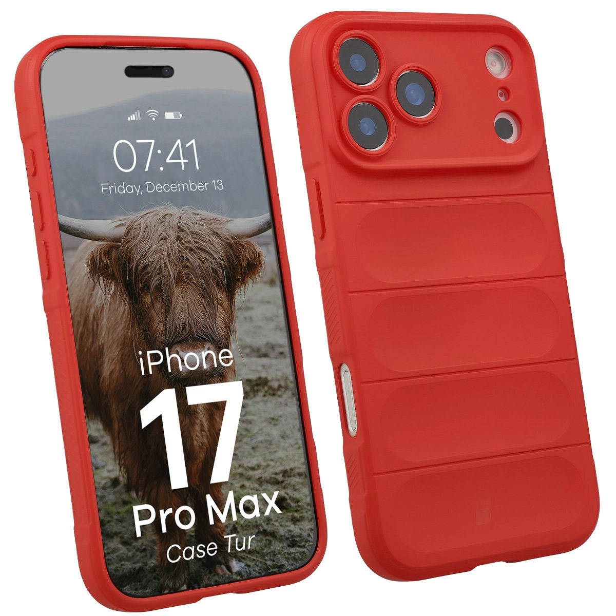 Etui Bizon Tur do Apple iPhone 17 Pro Max Czerwony