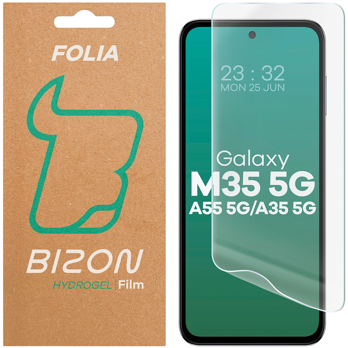 Folia hydrożelowa Bizon na ekran Hydrogel Front do Samsung Galaxy M35 5G/A35 5G/A55 5G 1 sztuka