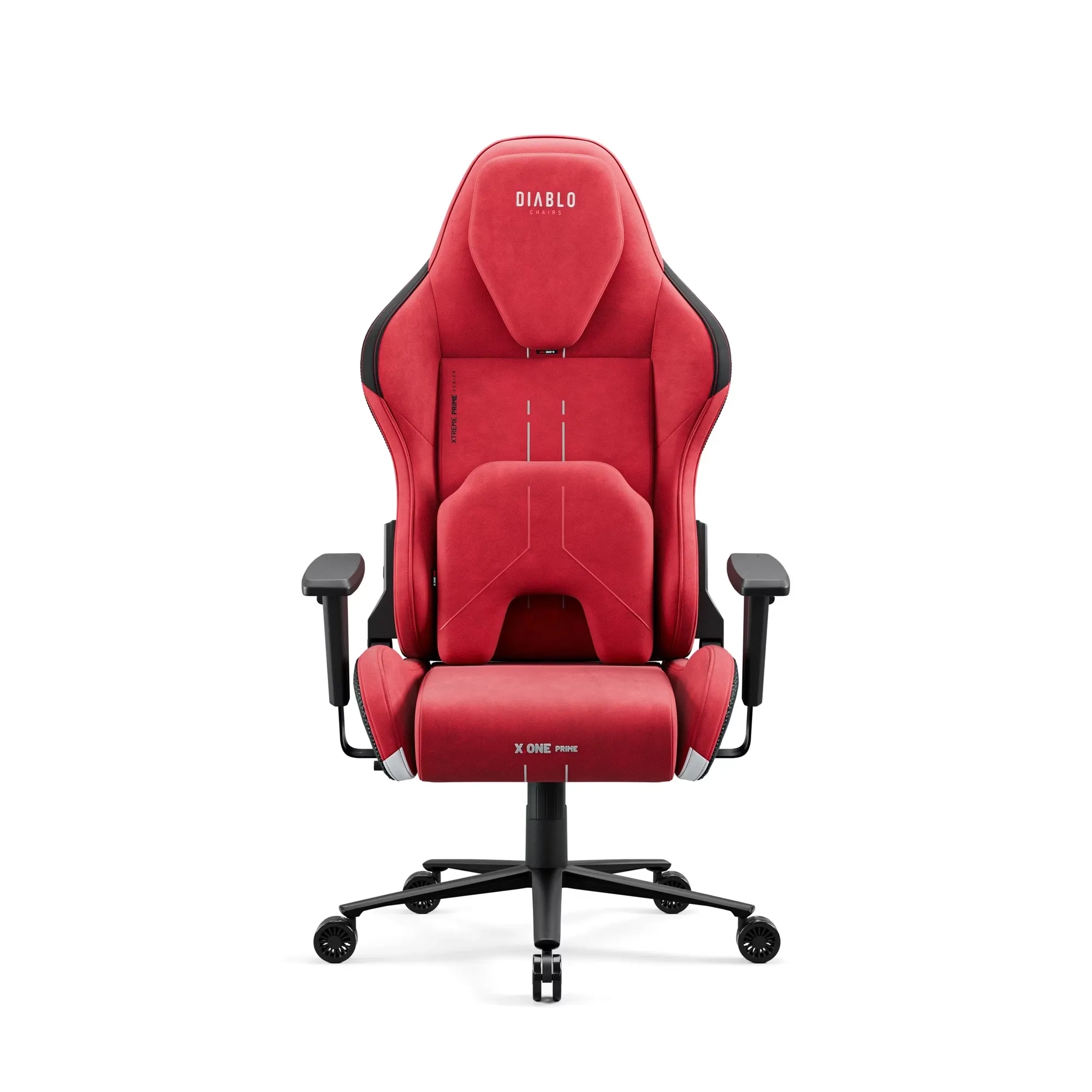 Fotel Diablo Chairs X.One Prime Normal Size Bloody Mary Gamingowy Do 140kg Tkanina Czerwony