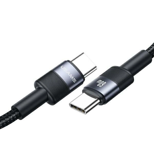Kabel USAMS USB-C do USB-C 60W 1,2m Stalowy