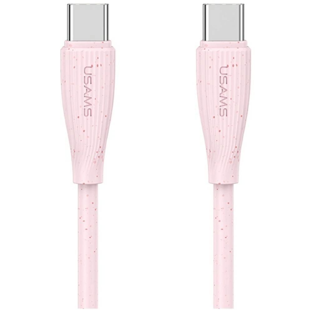 Kabel USAMS Green Series 60W USB-C do USB-C 1m Różowy