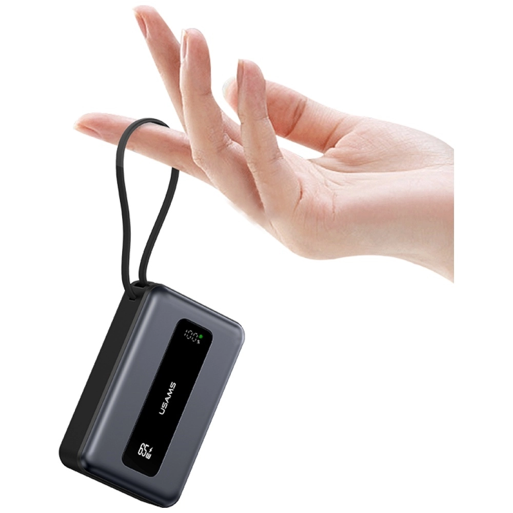 фото Зовнішній акумулятор (павербанк) Usams US-CD243 20000mAh 65W Gray