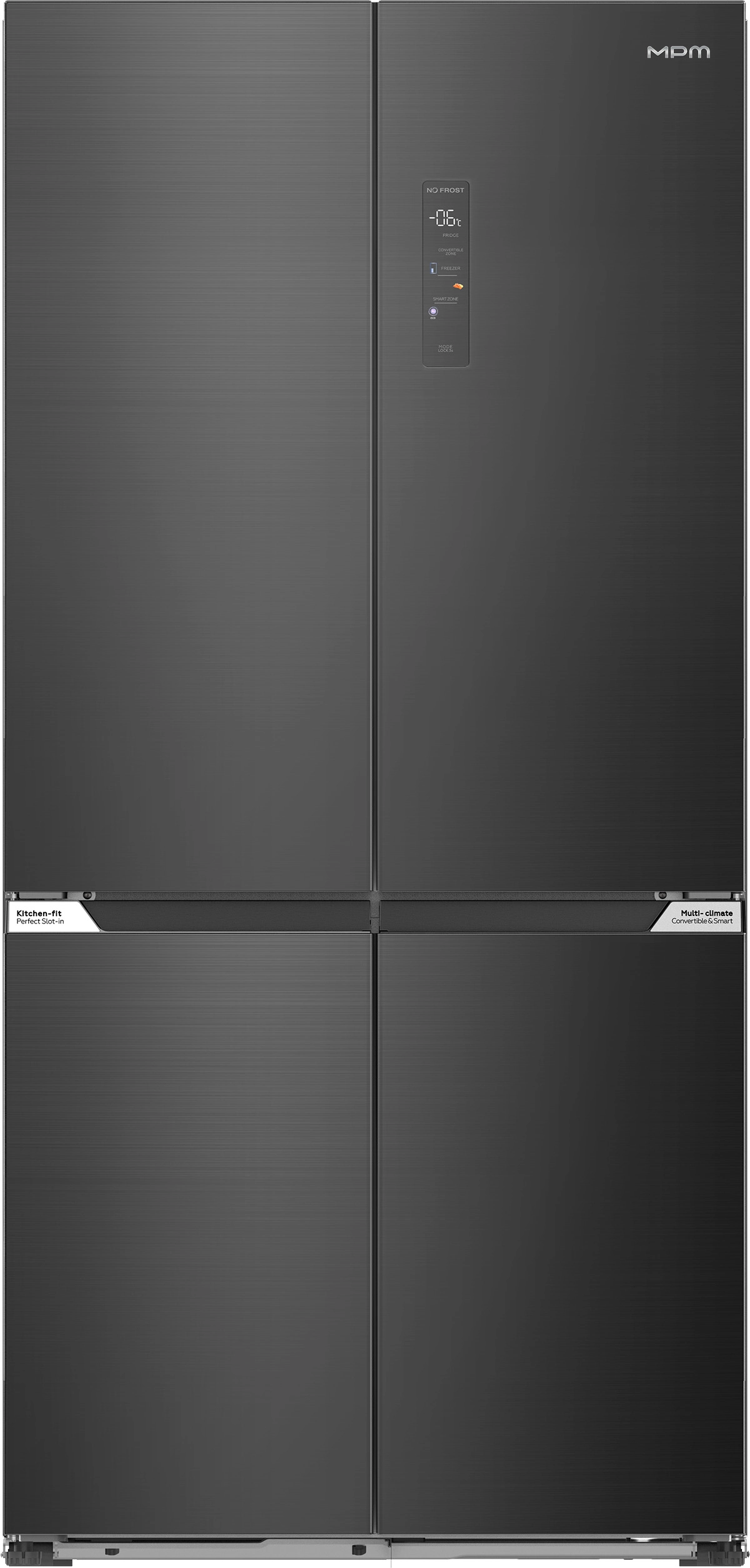 Lodówka MPM SBS 503-SSI-12/D Pełny No Frost 190cm Komora świeżości Night Inox