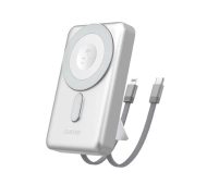Dudao K29 10000mAh Wbudowany kabel USB-C Lightning MagSafe 20W Srebrny