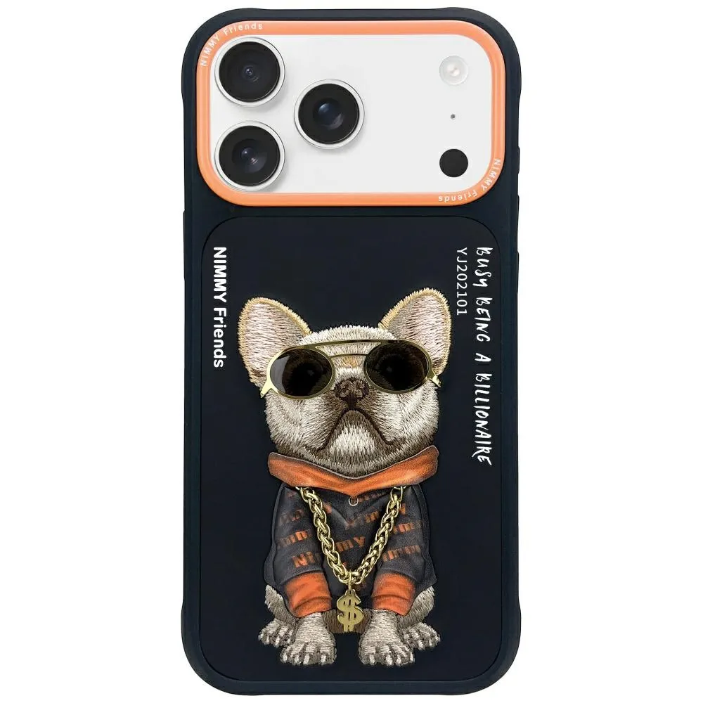 Etui Nimmy Glasses Cool Dog do iPhone 17 Czarny