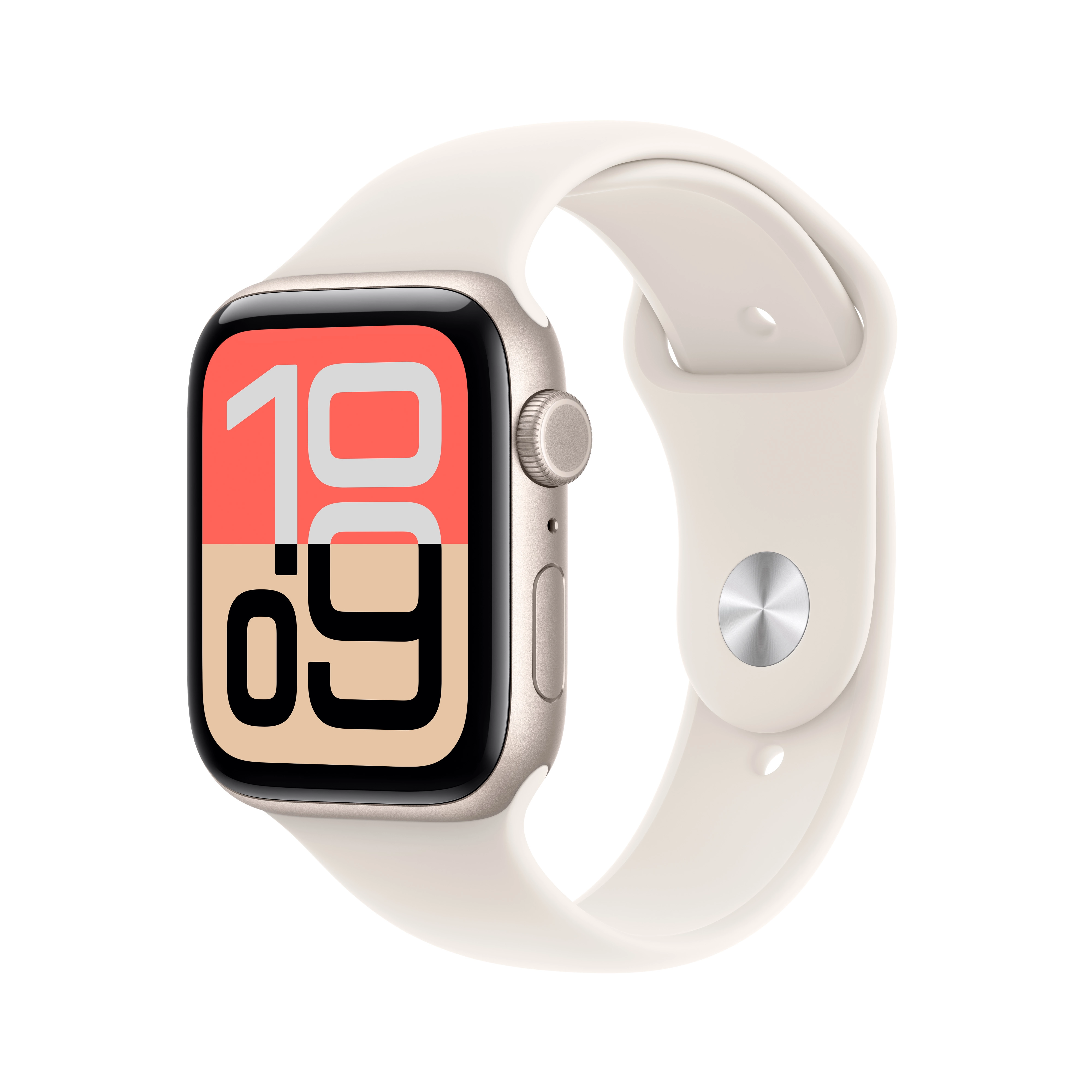 Apple Watch SE 3gen GPS + Cellular koperta 40mm z aluminium Księżycowa poświata pasek sportowy Księżycowa poświata S/M