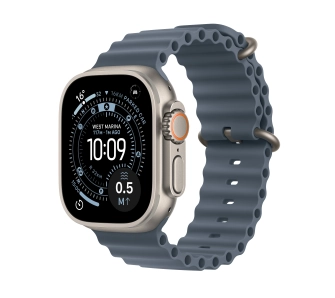Apple Watch Ultra 3 GPS + Cellular koperta z natural tytanu Szary 49mm Pasek Ocean Granatowy