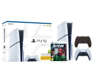 Sony PlayStation 5 Slim E Chassis (PS5) 1TB z napędem + Dodatkowy Pad Czarny + EA SPORTS FC 26