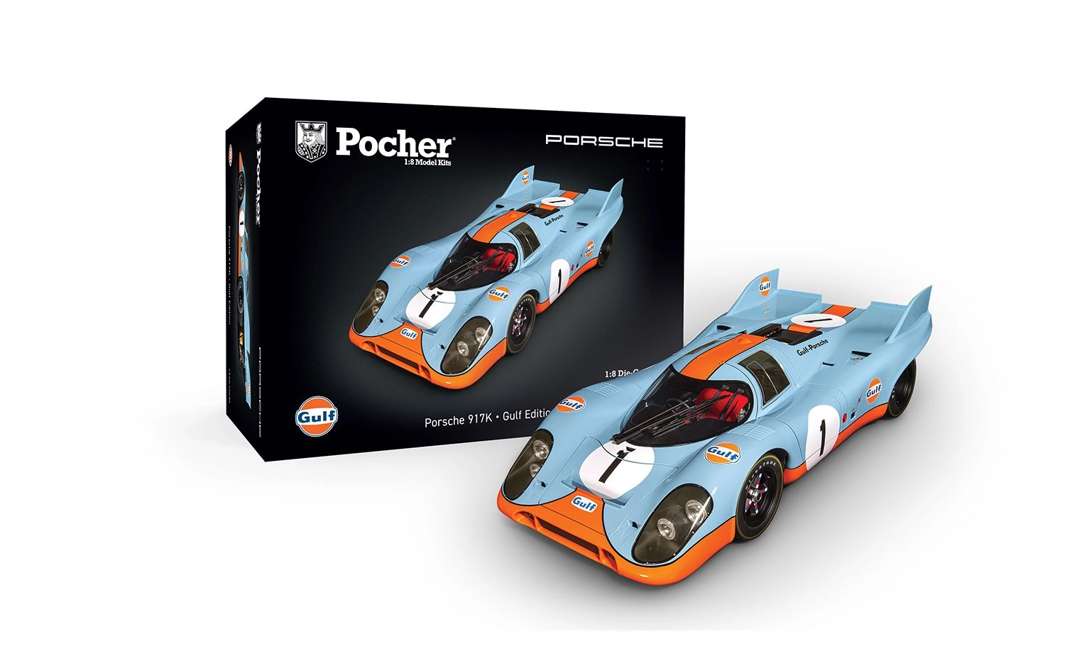 Model do składania Pocher 1:8 Porsche 917K - Gulf Edition