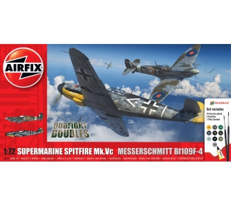 Model do sklejania Airfix A50194 Gift Set Samoloty Spitfire Mk.Vc vs Bf109F-4 Skala 1:72