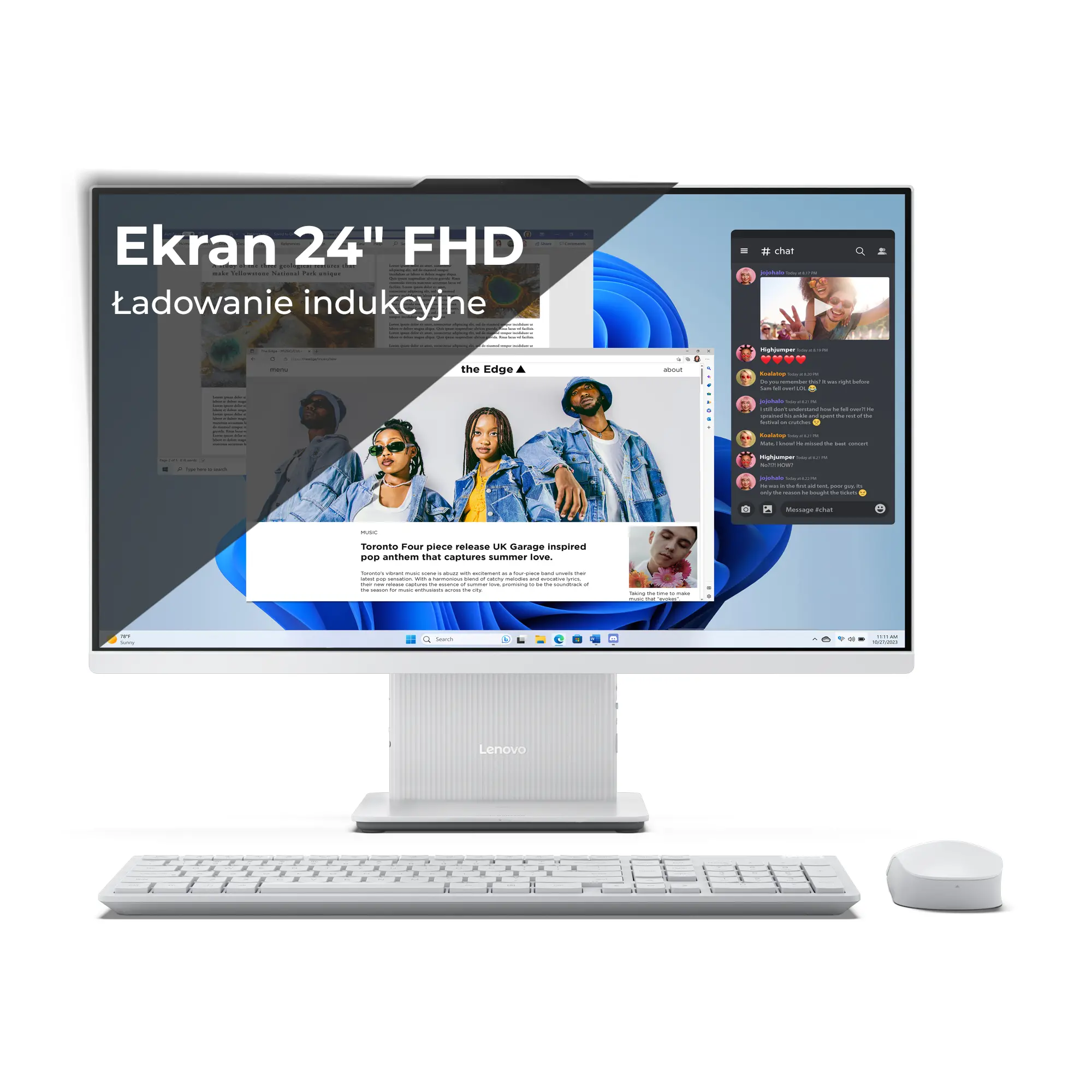 Lenovo IdeaCentre AIO 24IRH9 i3-1315U 23,8" 16GB RAM 512GB Dysk SSD Win11 Cloud Grey miniaturka