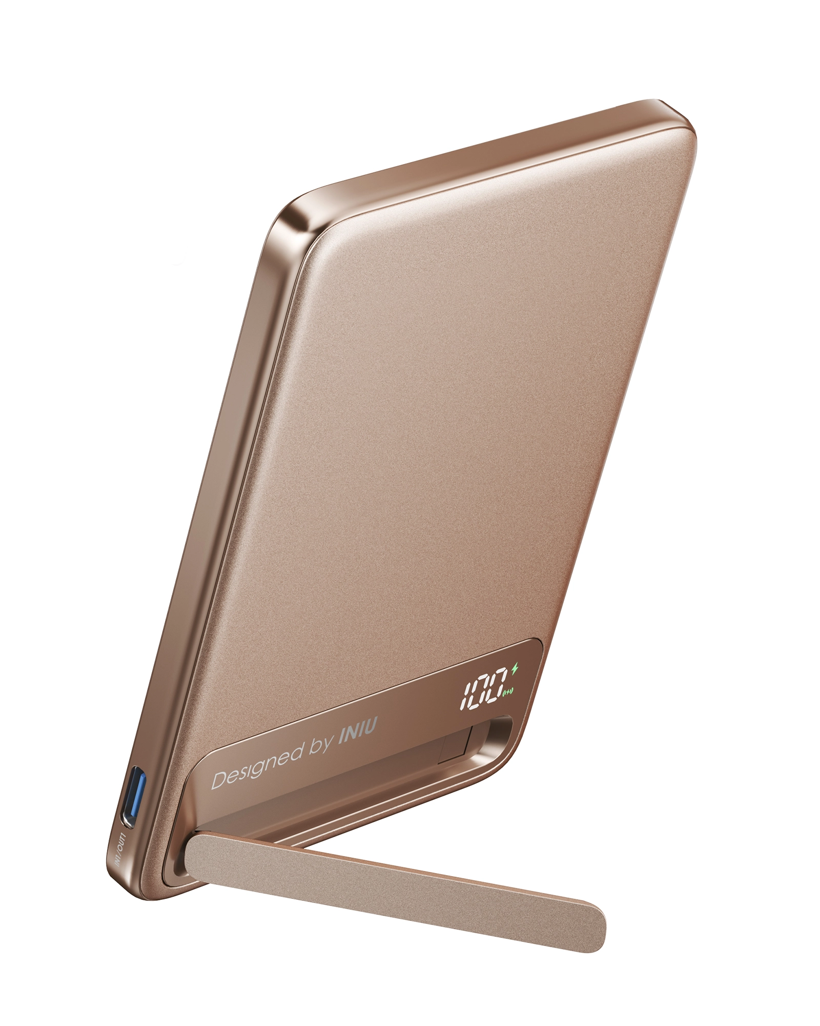 Powerbank INIU P75-P1-RG MagPro Ultra Slim 5000mAh 15W Beżowy