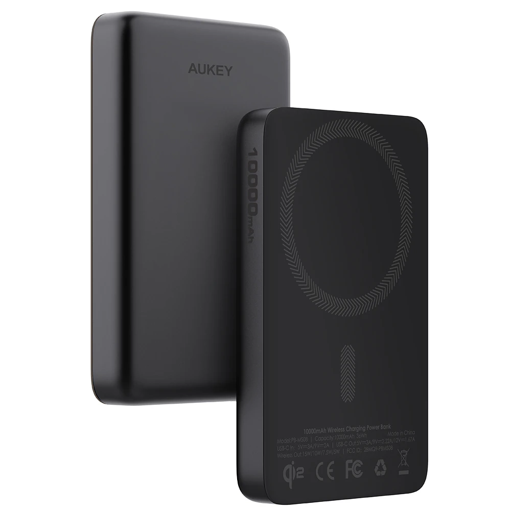 Powerbank Aukey MagFusion M PB-MS08 10000mAh 20W Qi2 Czarny