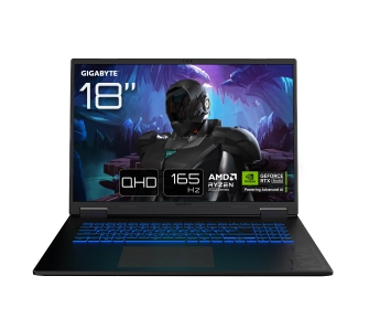 Laptop gamingowy Gigabyte Gaming A18 3VHK3EEC94SD 18" 165Hz R7 260 16GB RAM 1TB Dysk SSD RTX5060 DLSS4 Czarny Funkcje AI