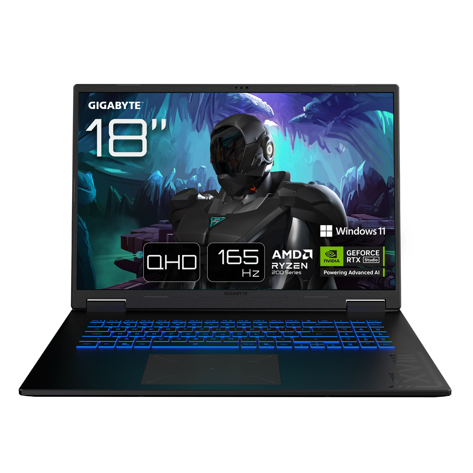 Laptop gamingowy Gigabyte Gaming A18 3WHK3EEC64SH 18" 165Hz R7 260 32GB RAM 1TB Dysk SSD RTX5070 DLSS4 Win11 Czarny Funkcje AI