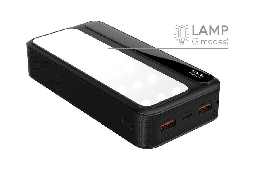 Powerbank Rebeltec P20 LCD PD LAMP 20000mAh 22,5W Czarny